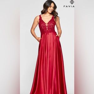 Faviana Red Prom Dress